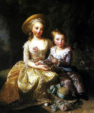 eisabeth Vige-Lebrun Portrait of Madame Royale and Louis Joseph Spain oil painting art